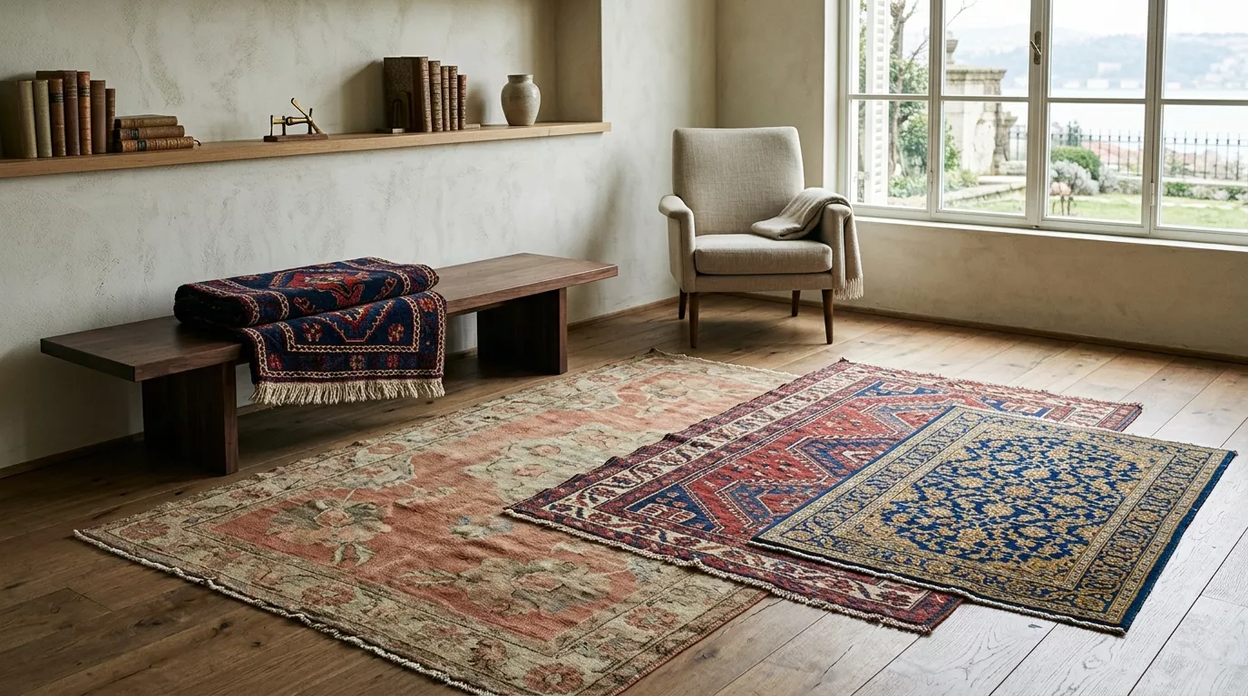 Turkish carpet design and flooring installation in a Dubai interior